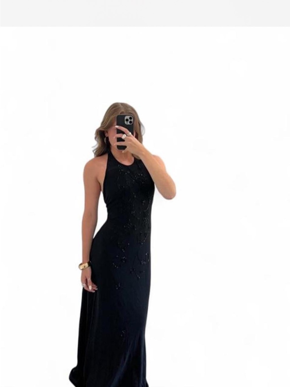 Laundry By Shelli Segal Black Halter Maxi Dress